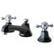 Kingston Brass NS4467BX 8" Widespread Bathroom Faucet, Black Stainless Steel/ Chrome NS4467BX - alternate 1
